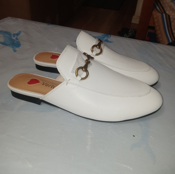 Vertundy Women's Mules Low Heel Flats Leather Slip On Backless Sandals For women - Picture 5 of 7